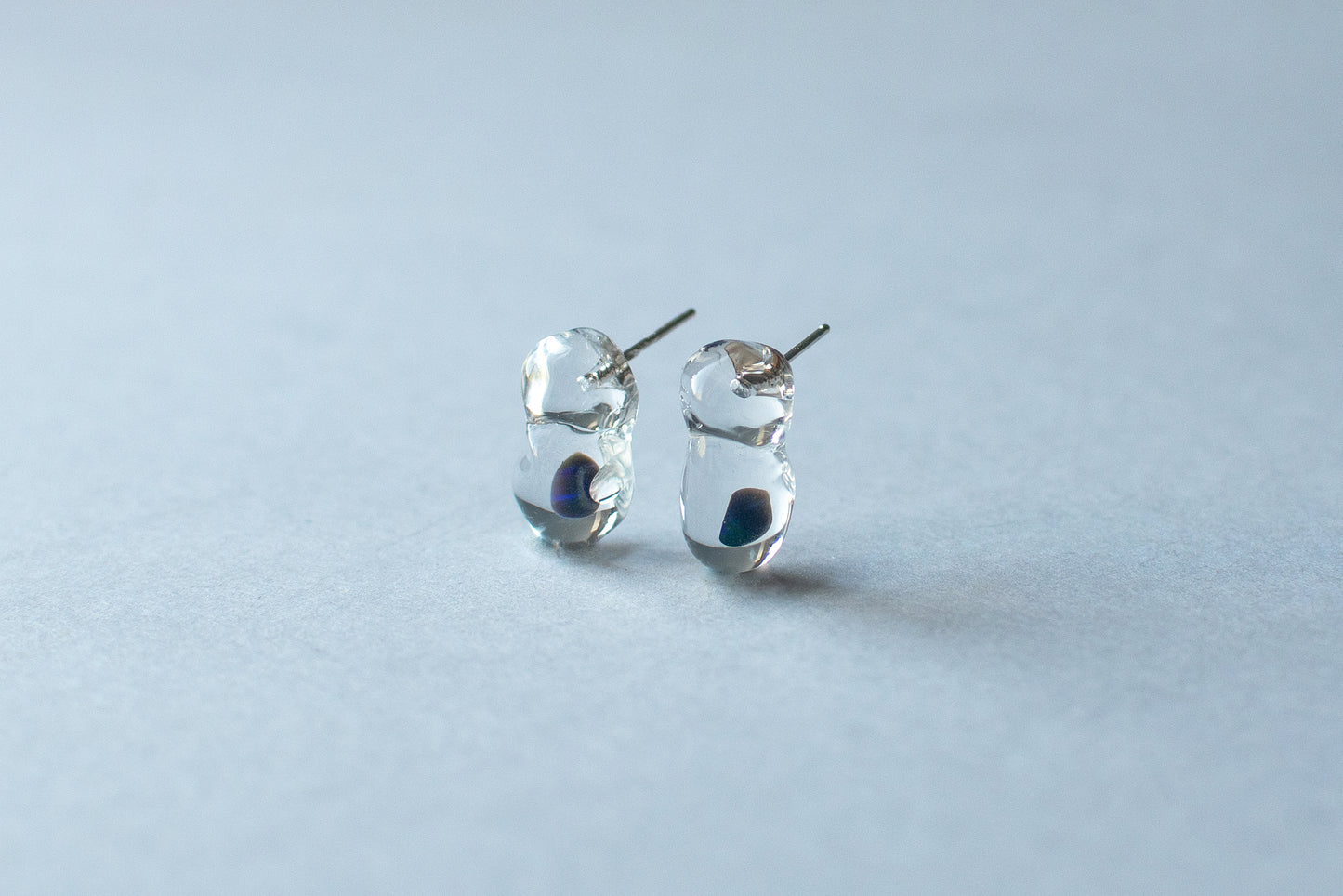 Opal earrings blue