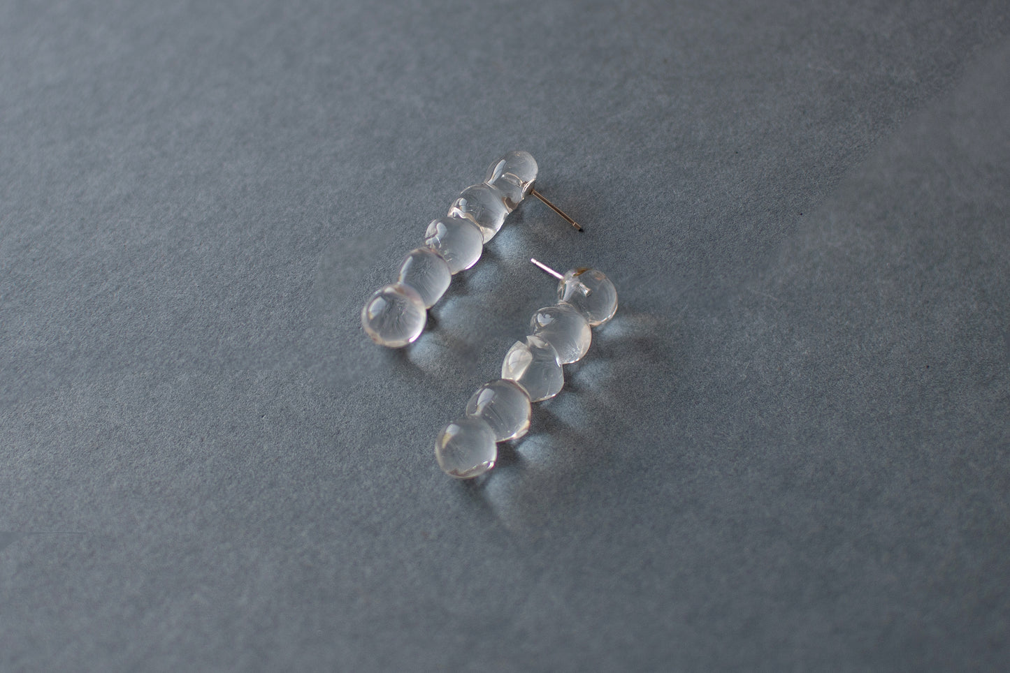 glass earrings dew