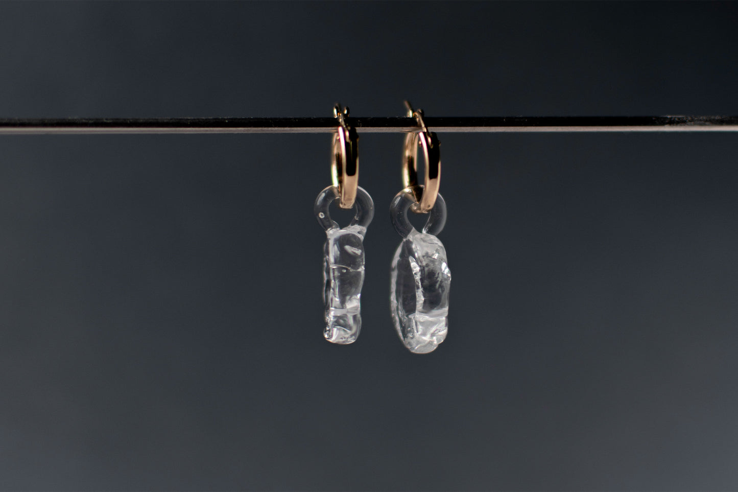 Textured Link Earrings Gold