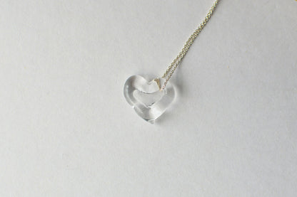 Open Heart Necklace - Clear