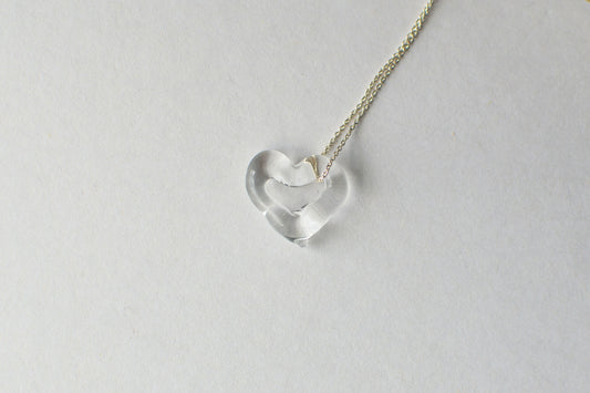 Open Heart Necklace - Clear