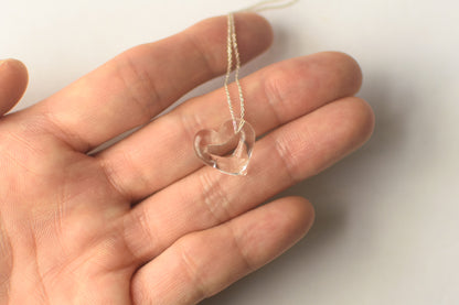 Open Heart Necklace - Clear