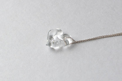 Open Heart Necklace - Clear