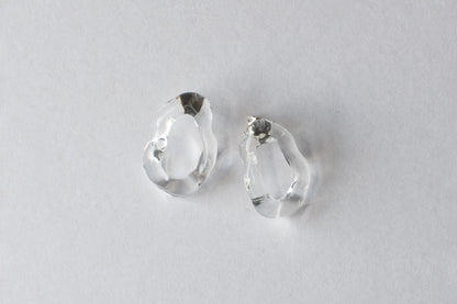 Hoop Stud Earrings Clear