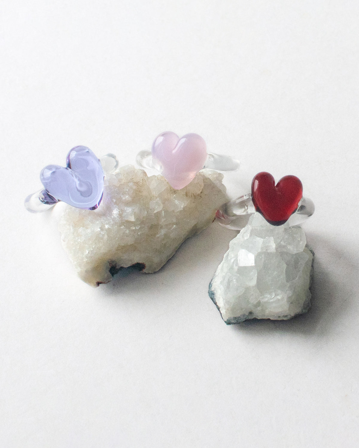 Chunky Heart Ring Sakura Pink