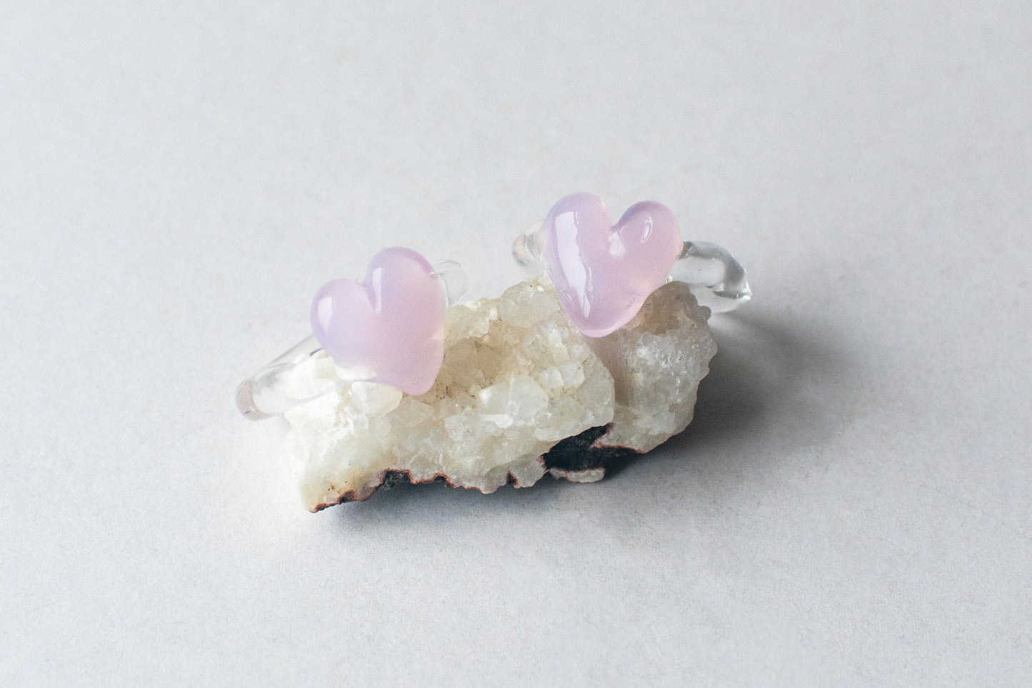 Chunky Heart Ring Sakura Pink