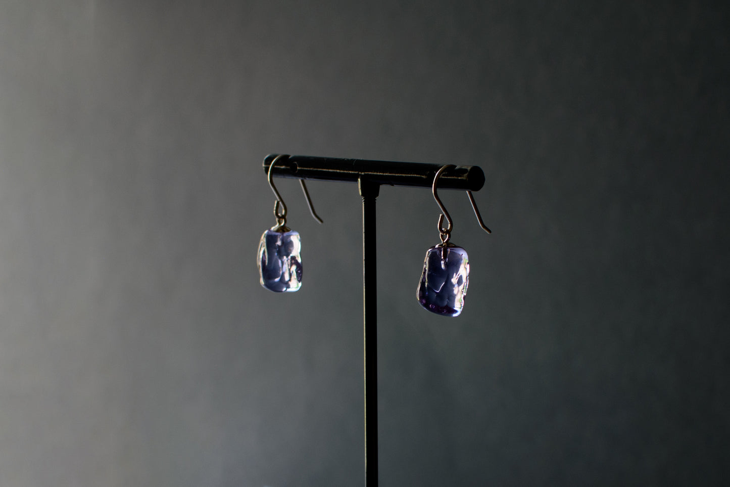 Stone Earrings - Purple