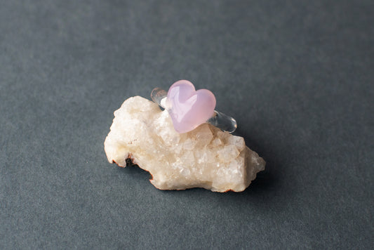 Chunky Heart Ring Sakura Pink