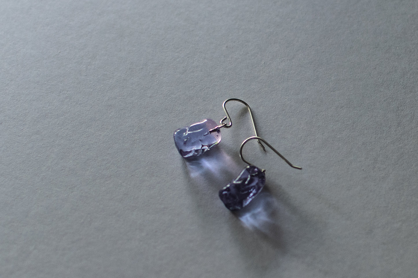 Stone Earrings - Purple