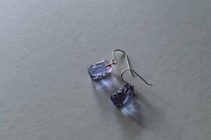 Stone Earrings - Purple