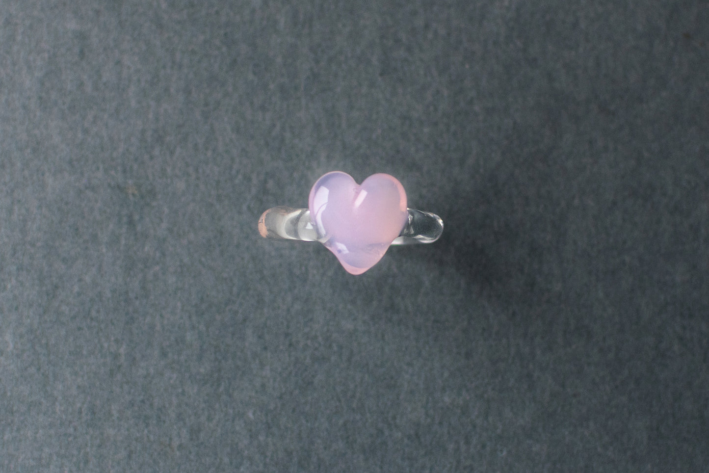 Chunky Heart Ring Sakura Pink