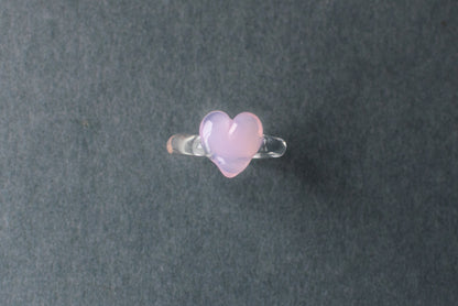 Chunky Heart Ring Sakura Pink
