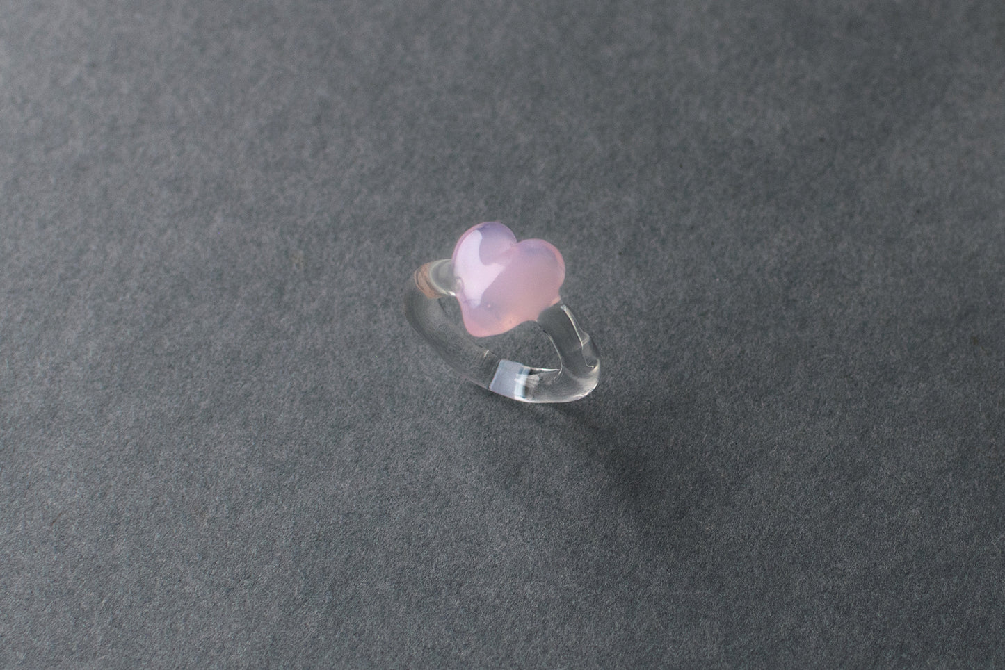 Chunky Heart Ring Sakura Pink