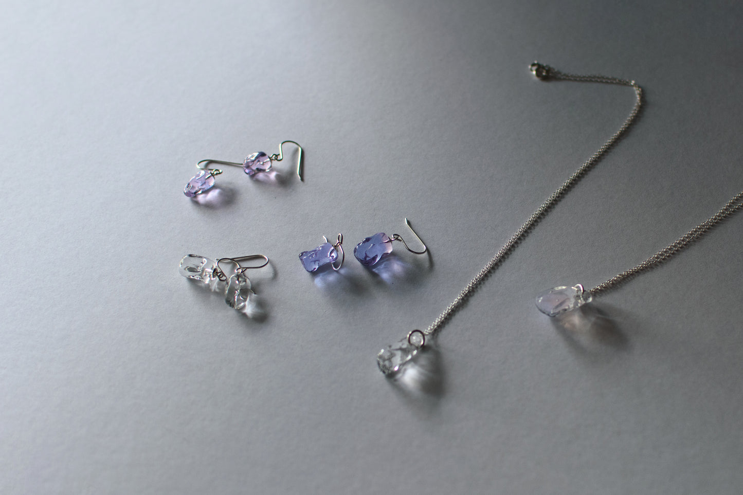 Stone Earrings - Purple