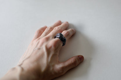 Chunky Ring Transparent Black