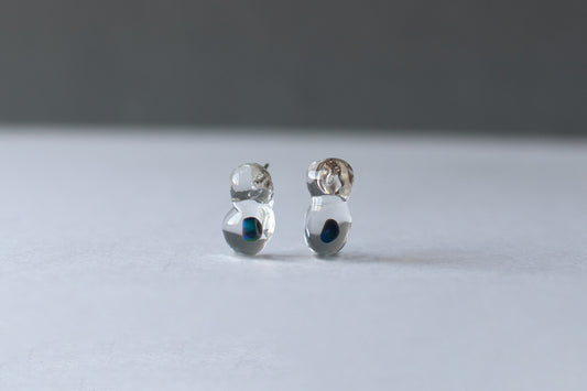 Opal earrings blue