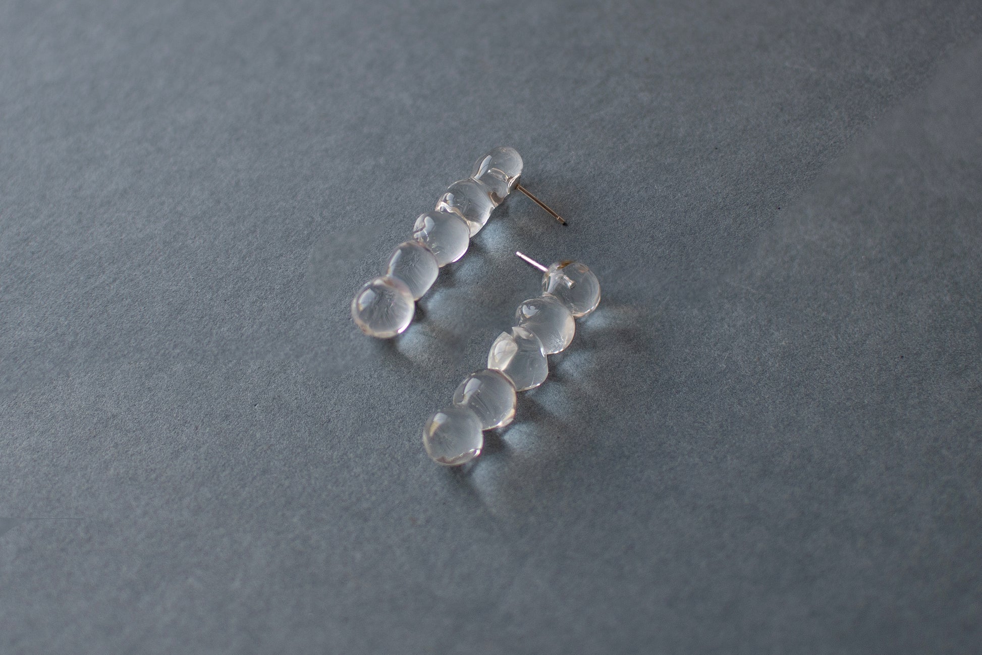 glass earrings dew 