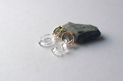 Textured Link Earrings Gold