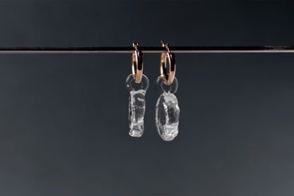 Textured Link Earrings Gold