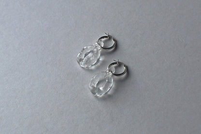 Textured Link Earrings Silver